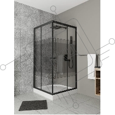 Душевой уголок квадратный BAU Stil pattern 90х90х195, с поддоном 12,5 см, закаленное стекло толщиной