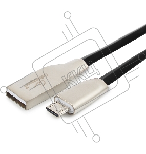 Кабель USB 2.0 Cablexpert CC-G-mUSB01Bk-0.5M, AM/microB, серия Gold, длина 0.5м, черный, блистер