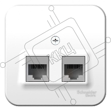 Розетка компьютерная 2-м ОП BLANCA RJ45 кат.5e изол. пласт. бел. SchE BLNIA045451