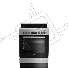 Электрическая плита Beko FSM67320GSS серебристый