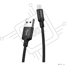 Кабель HOCO X14 черный HC-62844, USB - microUSB, 1m, 2A, Нейлон