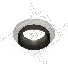 Комплект встраиваемого светильника Ambrella light XC6514021 SGR/PBK серый песок/черный полированный MR16 GU5.3 (C6514, N6131)