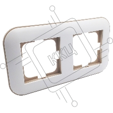 Ovivo Рамка 2-местн. ЛОФТ (LOFT), белый/крафт, 404-010006-226