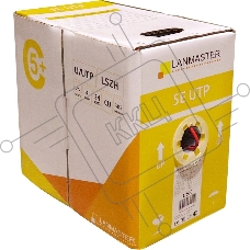 Кабель информационный Lanmaster LAN-5EUTP-PT-LSZH-YL cat.5e UTP 4 пары 24AWG LSZH внутренний 305м желтый