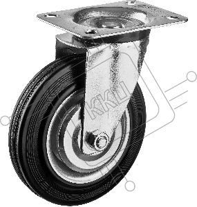 Колесо ЗУБР 30936-160-S  поворотное d=160мм, г/п 145кг, резина/металл, игольч.подшипник