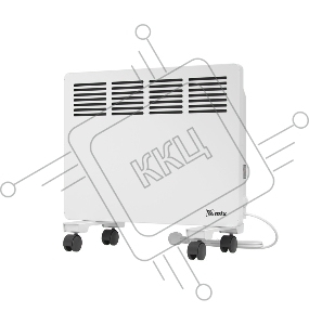 Конвектор электрический КМ-1000.1, 230 В, 1000 Вт, X-образный нагреватель, колеса, термостат // MTX