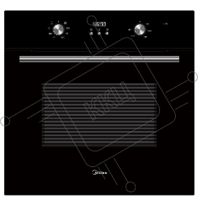 Духовой шкаф Электрический Midea MO47001GB черный/нержавеющая сталь, встраиваемый