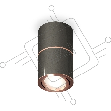 Светильник Ambrella Light XS7403100 DCH/PPG черный хром/золото розовое полированное MR16 GU5.3 (C7403, A2073, C7403, N7005)