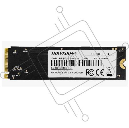 Накопитель SSD M.2 HIKVision 512GB E3000 Series <HS-SSD-E3000/512G> (PCI-E 3.0 x4, up to 3500/1800MBs, 3D NAND, 224TBW, NVMe, 22x80mm)