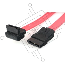 Кабель интерфейсный SATA Cablexpert CC-SATA-DATA90-N, Sata3 7pin / 7pin угловой, медн.проводник, 50см, пакет