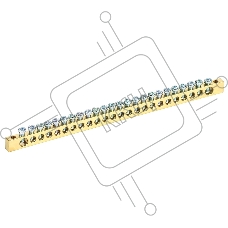 Шина PEN «земля-ноль» 6х9 мм 24/2 (24 группы/крепеж по краям) REXANT