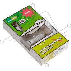 Автомобильная зарядка (от прикуривателя) 2USB 2.4A для micro USB More choice AC22m белый