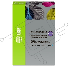 Картридж струйный Cactus CS-LC3239XLC голубой (52мл) для Brother HL-J6000DW/J6100DW