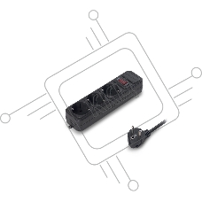 Сетевой фильтр ExeGate EX221176RUS SP-3-1.8B (3 розетки, 1.8м, евровилка, черный)