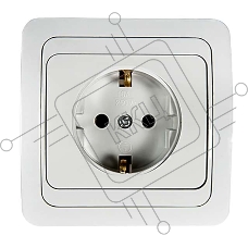 Розетка 1-м CLASSICO с заземл. 2028 бел. ASD / IN HOME 4680005959907