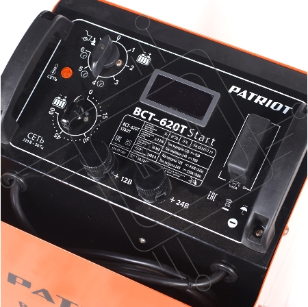 Устройство пуско-зарядное PATRIOT BCT-620T Start  220В±15% 3300Вт 12/24В з/п90/550А 50-1000А/ч 25кг