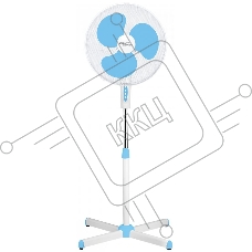 Вентилятор напольный Scarlett SC-SF111B29 45Вт скоростей:3 белый/голубой