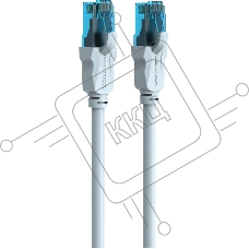 Патч-корд Vention прямой UTP cat.5е, RJ45 - 0,75м. Серый VAP-A10-S075