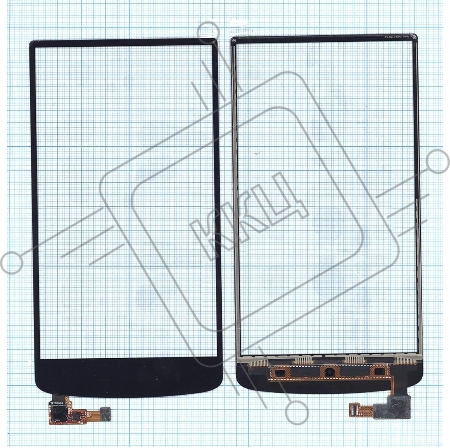 Сенсорное стекло (тачскрин) для OPPO N1, черное