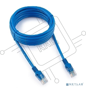 Патч-корд медный UTP Cablexpert PP10-3M/B кат.5e, 3м, литой, многожильный (синий)