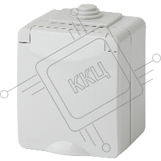 Розетка ЭРА 11-2601-03 2P+E IP65, 16A-250В, ОУ, серый