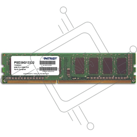 Память Patriot 8Gb DDR3 8Gb 1333MHz DIMM PSD38G13332 RTL PC3-10600 CL9 240-pin 1.5В