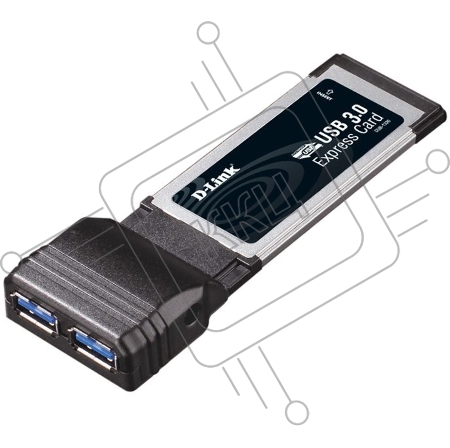 Адаптер D-Link DUB-1320 2-портовый USB 3.0 для шины ExpressCard