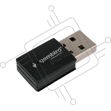 Сетевой адаптер WiFi+Bluetooth Gembird WNP-UA-017, 150 Мбит, мини, USB, 802.11b/a/g/n/ac, RTL87