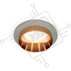 Комплект встраиваемого светильника Ambrella light XC6514024 SGR/PYG серый песок/золото желтое полированное MR16 GU5.3 (C6514, N6134)