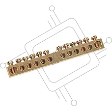 Шина PEN «земля-ноль» 6х9 мм 12/1 (12 групп/крепеж по центру) REXANT