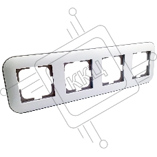 Ovivo Рамка 4-местн. ЛОФТ (LOFT), белый/серый, 404-010003-228