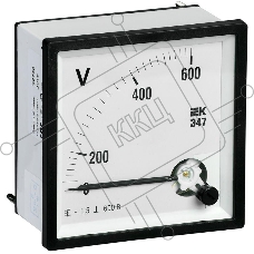 Вольтметр Э47 72х72мм 600В кл. точн. 1.5 ИЭК IPV10-6-0600-E