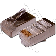 Коннектор медный Lanmaster TWT-PL45/S-8P8C RJ45 кат.5e серебристый