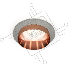 Комплект встраиваемого светильника Ambrella light XC6514025 SGR/PPG серый песок/золото розовое полированное MR16 GU5.3 (C6514, N6135)