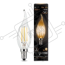 Лампа светодиодная Filament Свеча на ветру E14 7Вт 2700К GAUSS 104801107