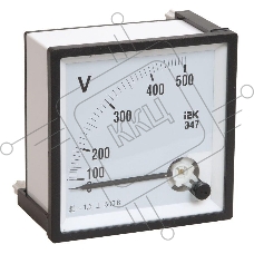 Вольтметр Э47 72х72мм 500В кл. точн. 1.5 ИЭК IPV10-6-0500-E