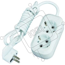 Удлинитель 2х2м с заземл. 16А IP20 Е-302 АБС-пл. ПВС 3х1 UNIVersal 9631972