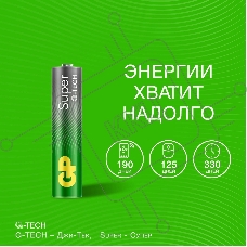 Батарея GP Super Alkaline 24AA21-2CRSWC80 AAA 1150mAh (80шт) спайка