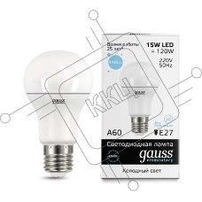 Лампа светодиодная LED Elementary A60 15Вт E27 6500К Gauss 23235