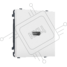 Комплект механизма розетки HDMI 2.1 SIGMA Белый матовый 30V/900MS 4K-120HZ 8K-60Hz QUANT PRO (SP1340, PR223)
