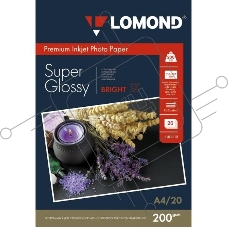 Фотобумага Lomond 1101112 A4/200г/м2/20л./белый высокоглянцевое для струйной печати