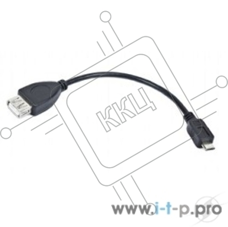 Кабель Gembird/Cablexpert A-OTG-AFBM-001 AF/MicroBM, Кабель USB 2.0 OTG  , 0.15м, пакет 