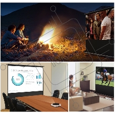 Экран Cinema S'OK 16:9 напольный, переносной, ручной, 163x92см, черный