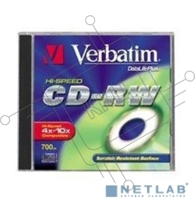 Диск CD-RW Verbatim 700Mb 10x Cake Box (10шт) (43480)