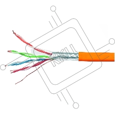 Кабель Cablexpert Россия FPC-5051E-LSZH-4-CU indoor, FTP-LSZH 4x2x0.51, медный, кат.5e, однож., 305м, box, оранжевый