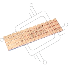 Медный  радиатор для М.2 SSD с термопрокладкой 0,5 мм, 70х20х2 мм