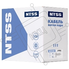 Кабель информационный NTSS NTSS-IN-UUTP4-5E-LSZH-GY кат.5E U/UTP 4 пары 24AWG LSZH внутренний 305м серый
