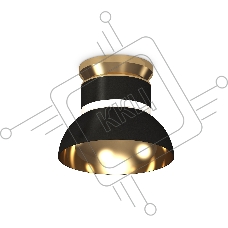 Светильник Ambrella Light XS8102061 SBK/PYG/CL черный песок/золото желтое полированное/прозрачный GX53 (N8909, C8102, N8145)