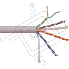 Кабель информационный Lanmaster LAN-6EUTP-PT-LSZH-GY кат.6 UTP 4 пары 23AWG LSZH внутренний 305м серый