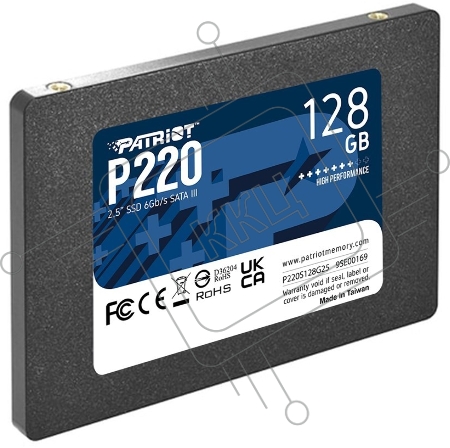 Накопитель SSD Patriot P220 128GB, SATA 2.5